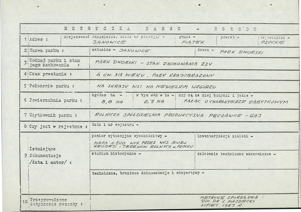 EP - Ewidencja parkowa, skan nr 6