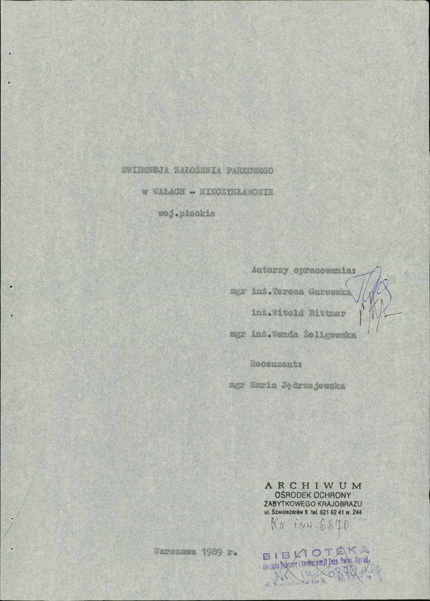 EP - Ewidencja parkowa, skan nr 6