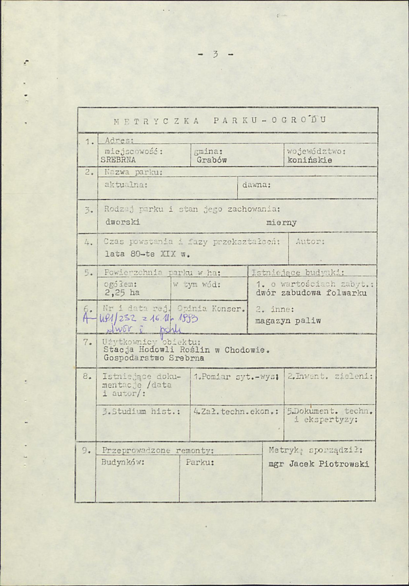 Ewidencja parkowa, skan nr 7