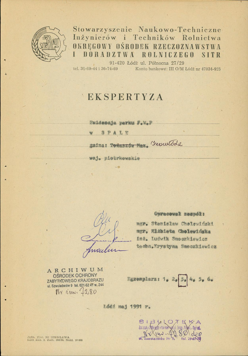 Ewidencja parkowa, skan nr 7