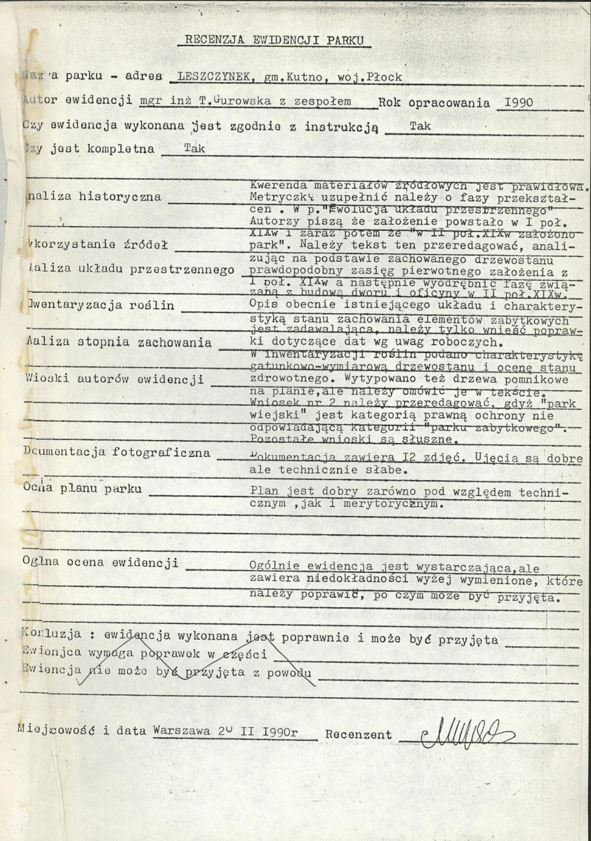 Ewidencja parkowa, skan nr 4