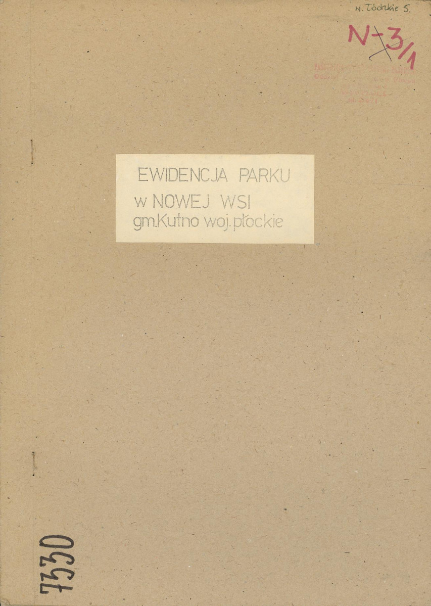 EP - Ewidencja parkowa, skan nr 1