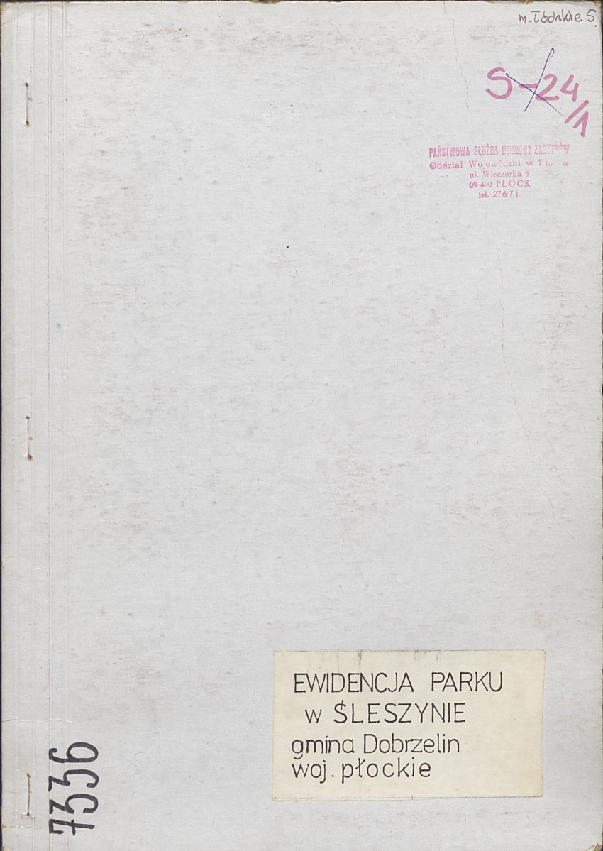 Ewidencja parkowa, skan nr 1