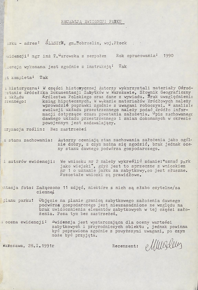 Ewidencja parkowa, skan nr 4