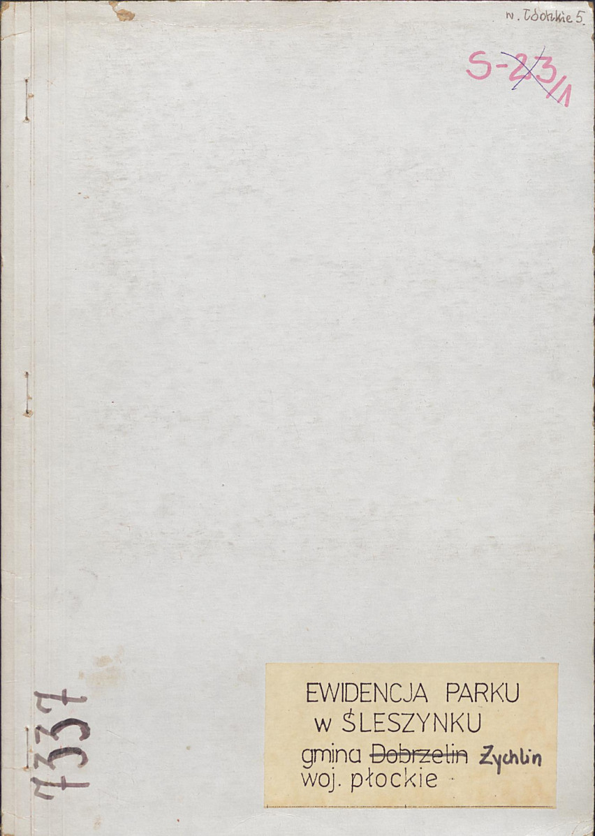 EP - Ewidencja parkowa, skan nr 1