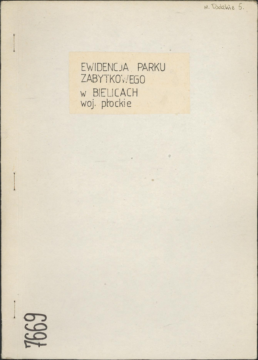 EP - Ewidencja parkowa, skan nr 1