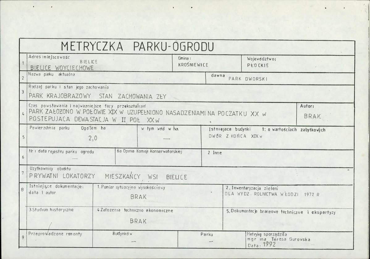 EP - Ewidencja parkowa, skan nr 7