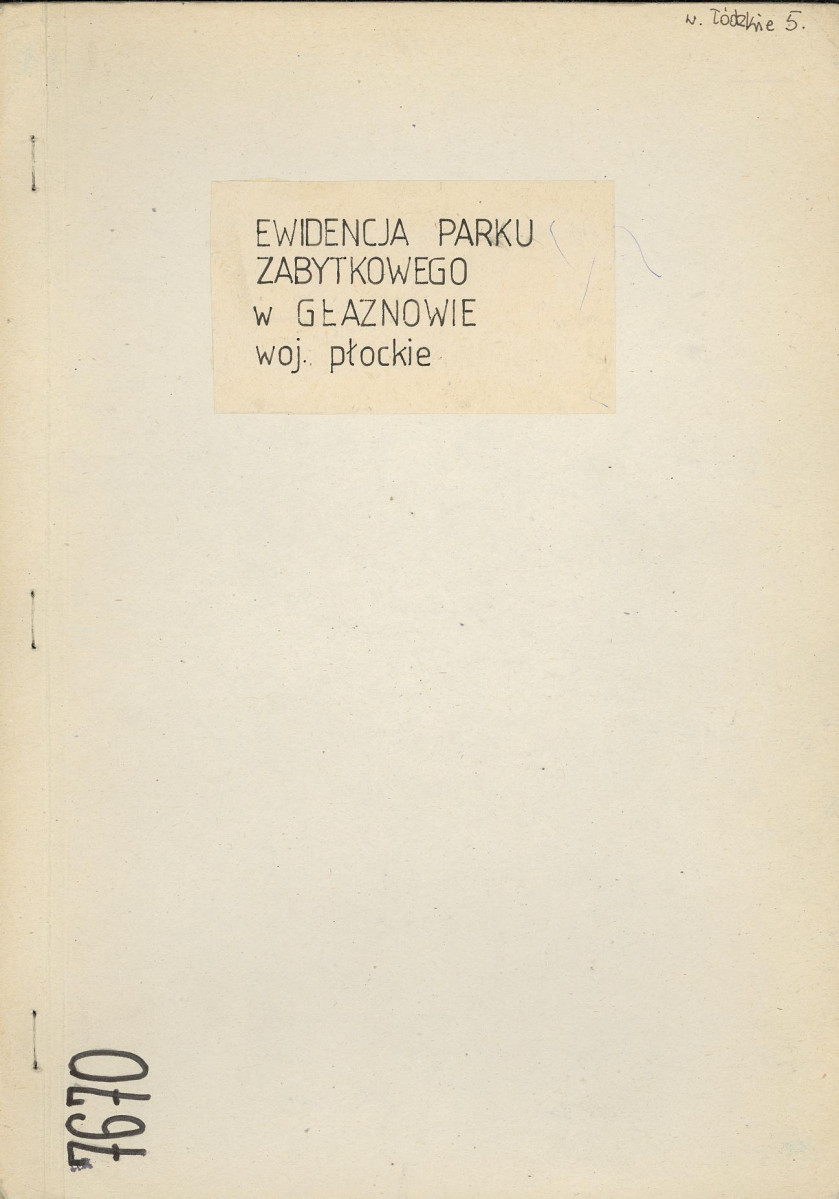 EP - Ewidencja parkowa, skan nr 1