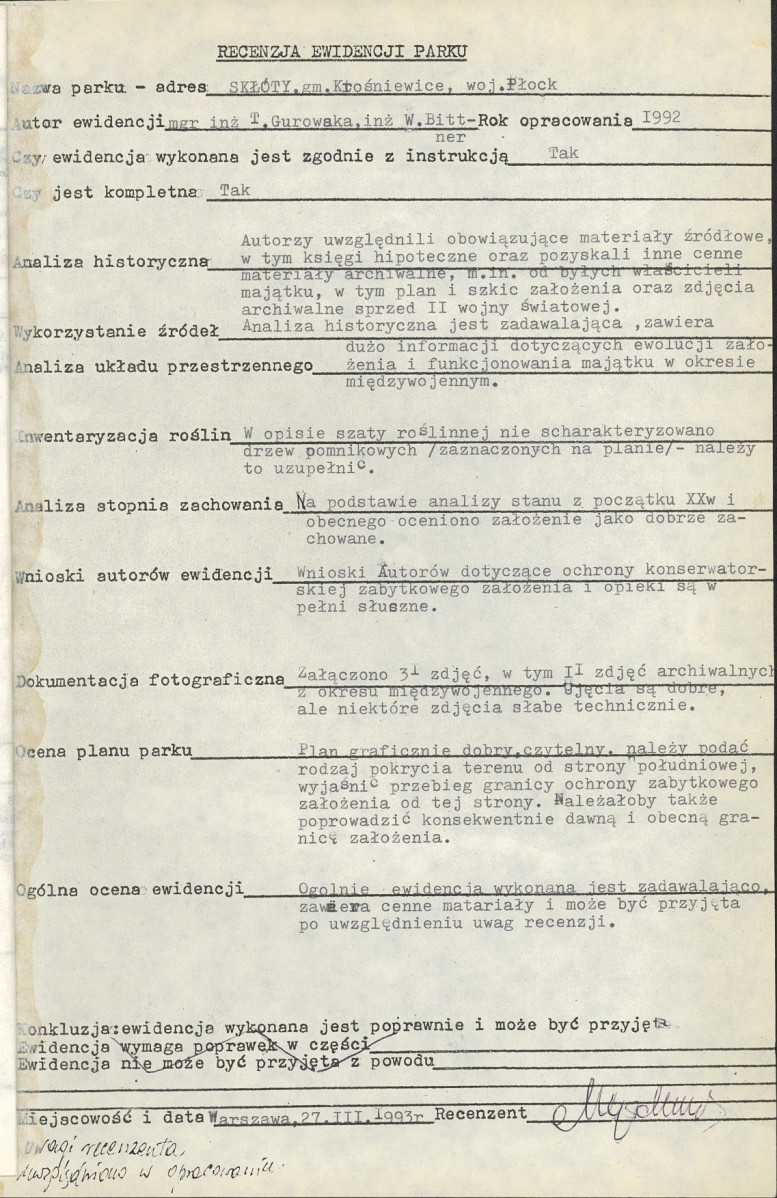 EP - Ewidencja parkowa, skan nr 4