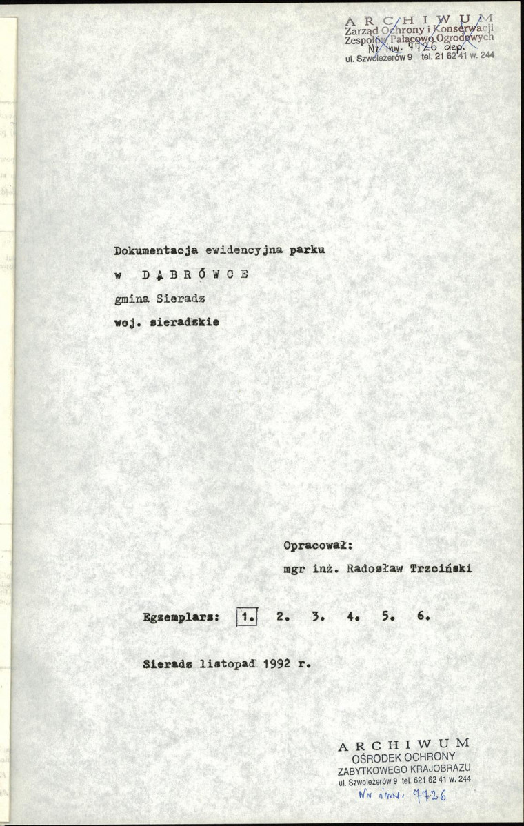 Ewidencja parkowa, skan nr 4
