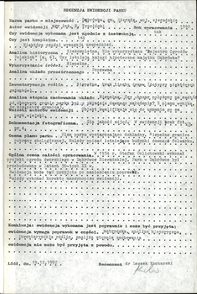 Ewidencja parkowa, skan nr 26