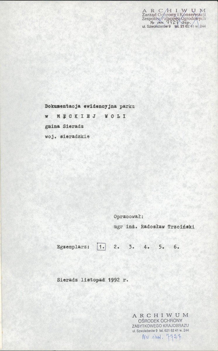 Ewidencja parkowa, skan nr 4