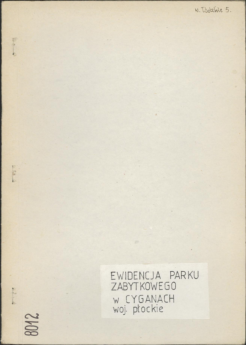 EP - Ewidencja parkowa, skan nr 1