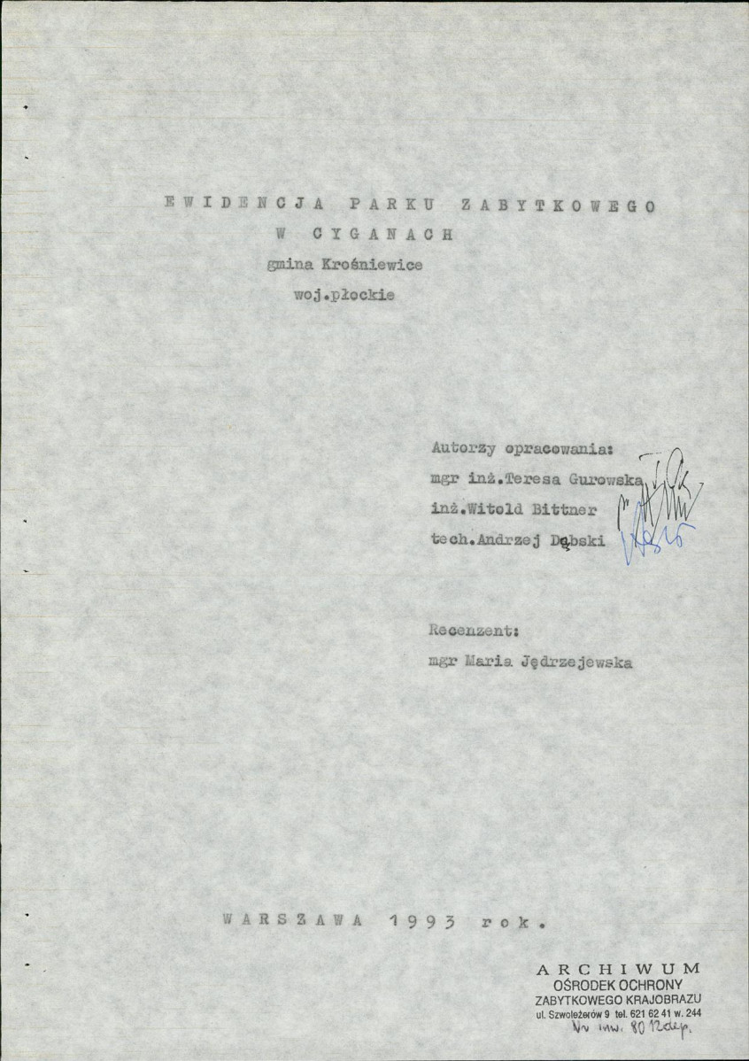 EP - Ewidencja parkowa, skan nr 5