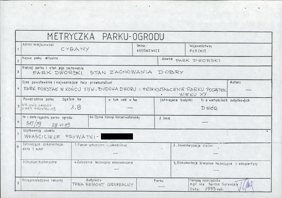 EP - Ewidencja parkowa, skan nr 7