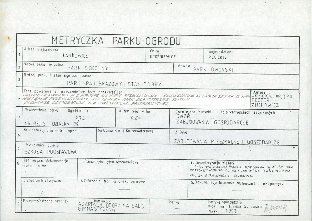 EP - Ewidencja parkowa, skan nr 7