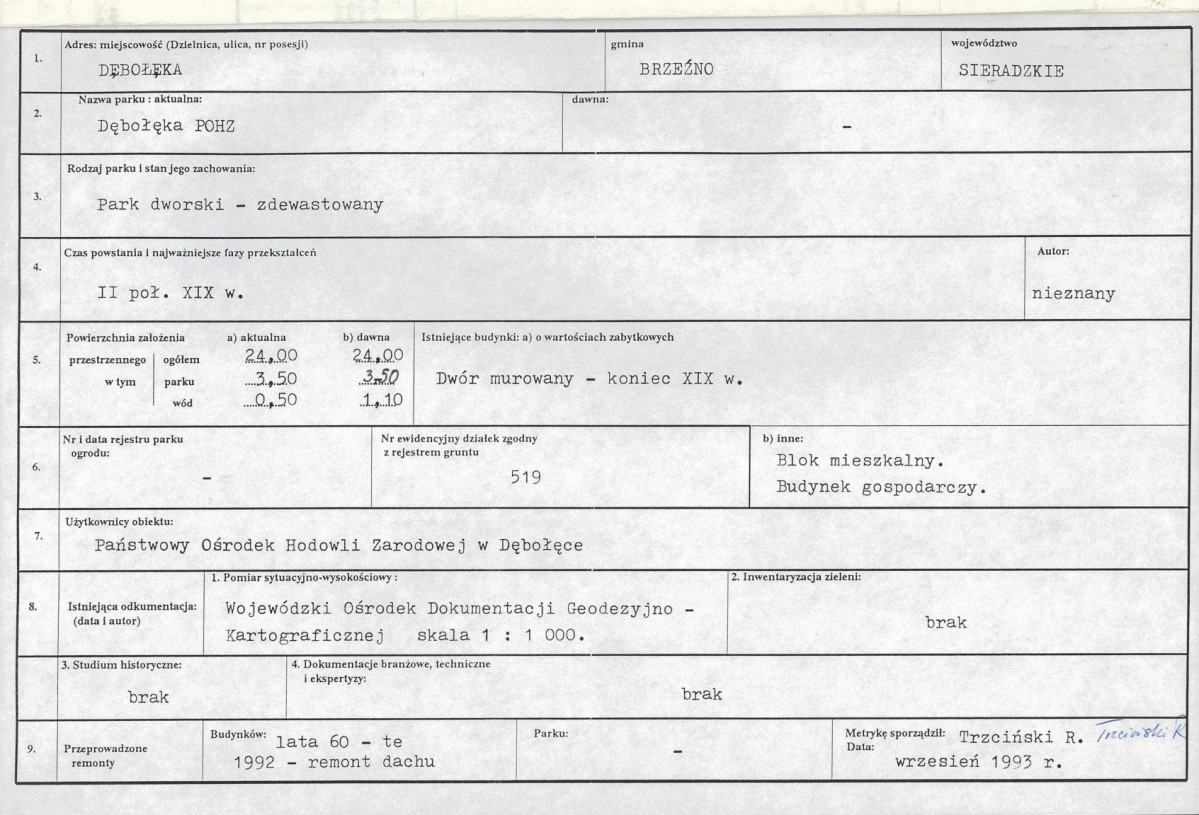 Ewidencja parkowa, skan nr 5