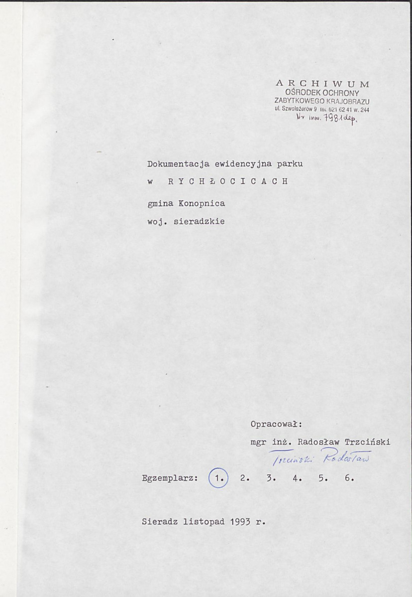 Ewidencja parkowa, skan nr 3