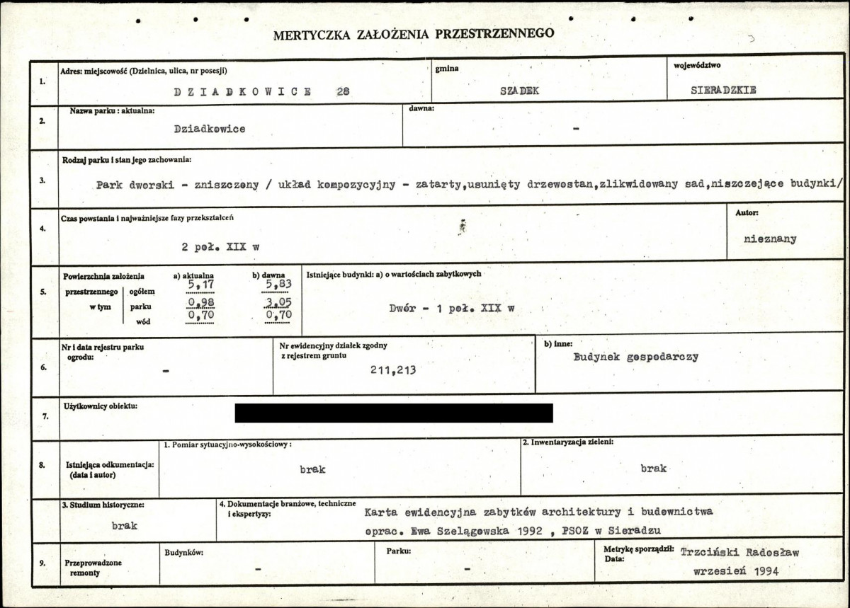 EP - Ewidencja parkowa, skan nr 6