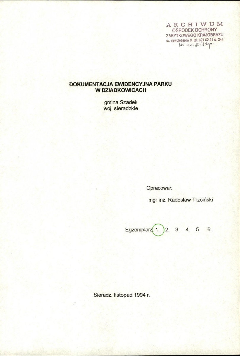 EP - Ewidencja parkowa, skan nr 7