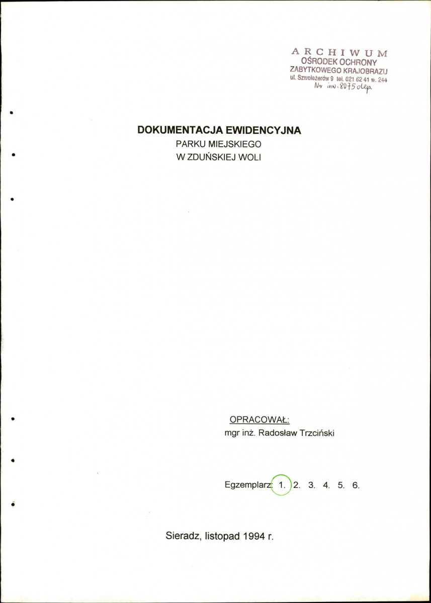 Ewidencja parkowa, skan nr 6