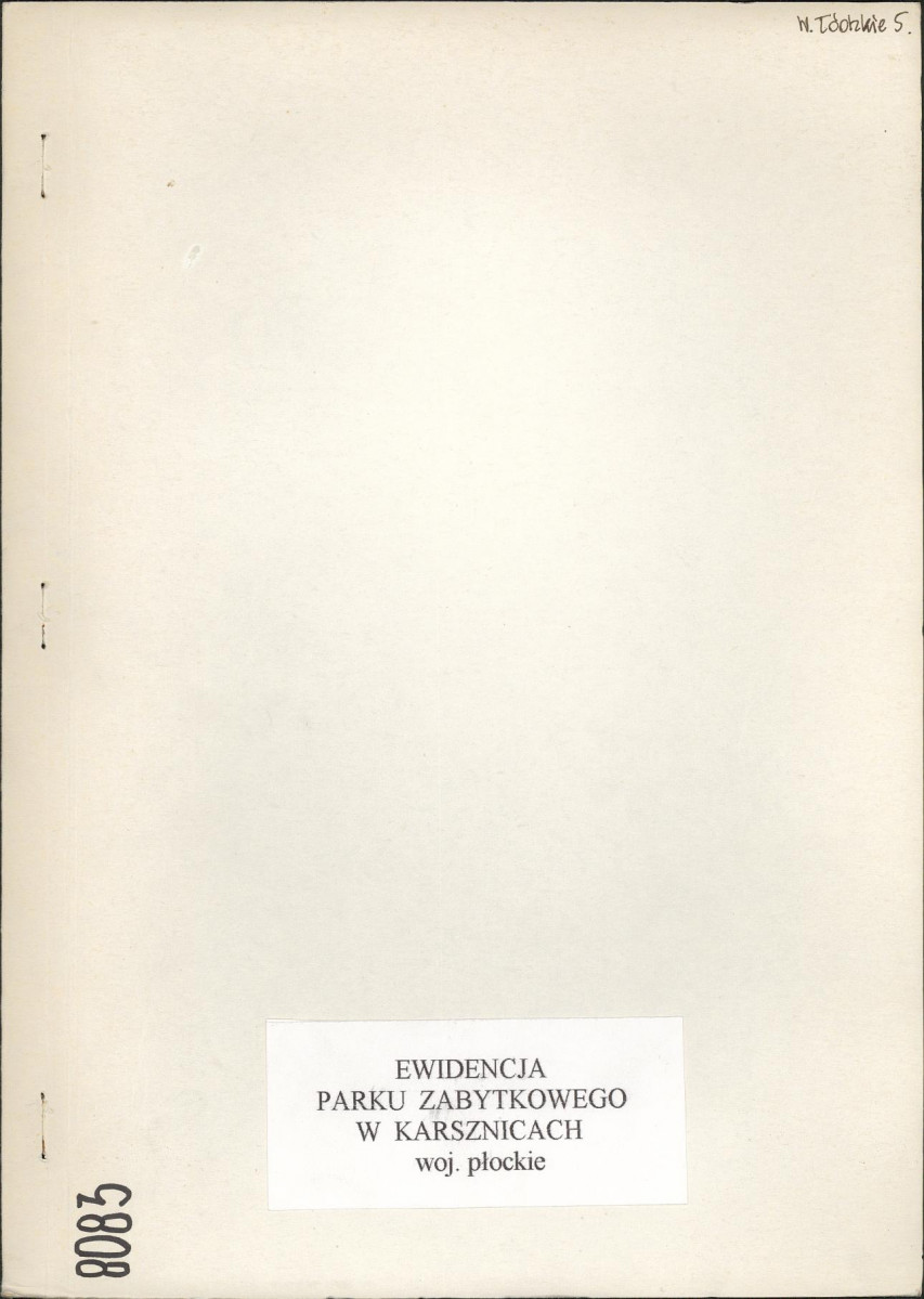EP - Ewidencja parkowa, skan nr 1