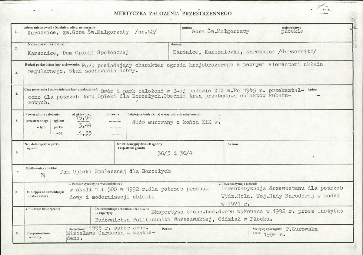 EP - Ewidencja parkowa, skan nr 7
