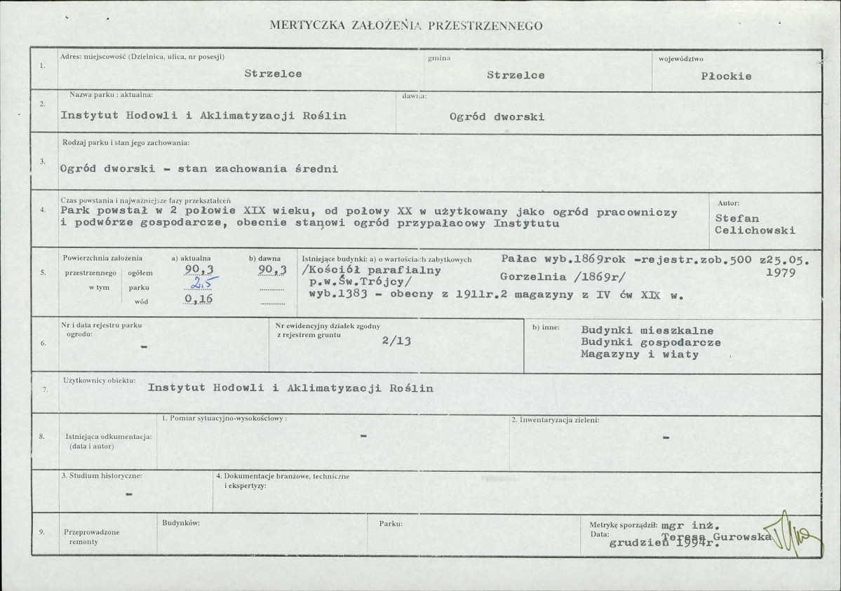 EP - Ewidencja parkowa, skan nr 7