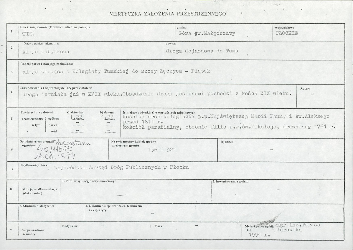 EP - Ewidencja parkowa, skan nr 7