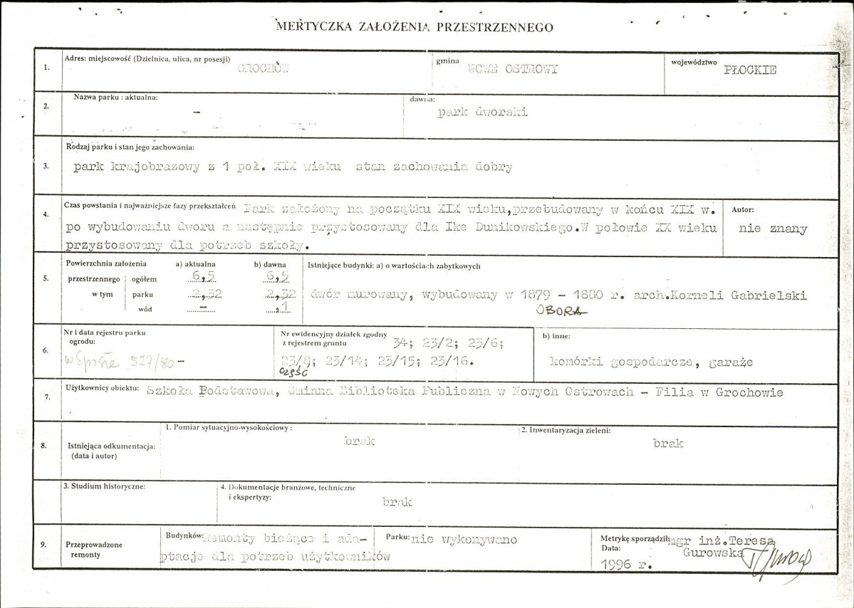 EP - Ewidencja parkowa, skan nr 7