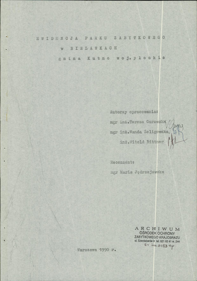 EP - Ewidencja parkowa, skan nr 5