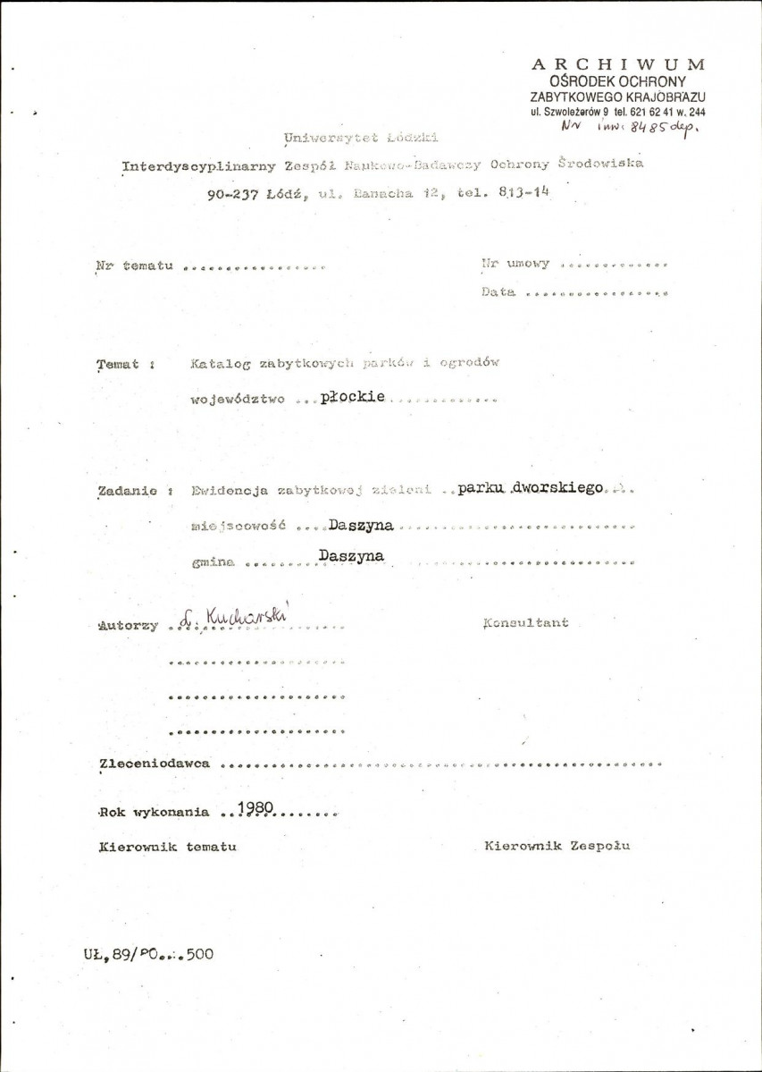 Ewidencja parkowa, skan nr 3