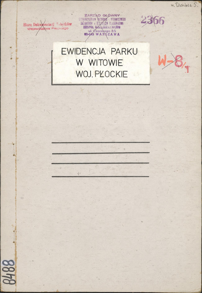 EP - Ewidencja parkowa, skan nr 1