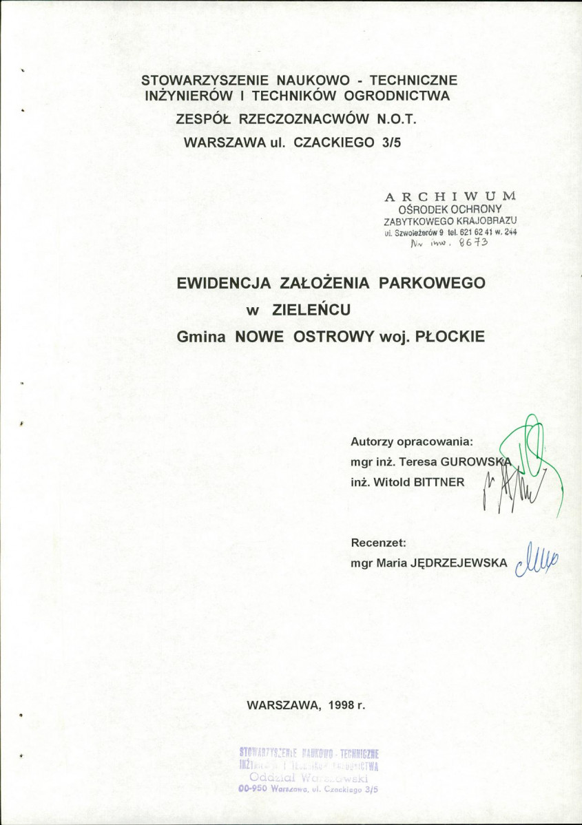 EP - Ewidencja parkowa, skan nr 4