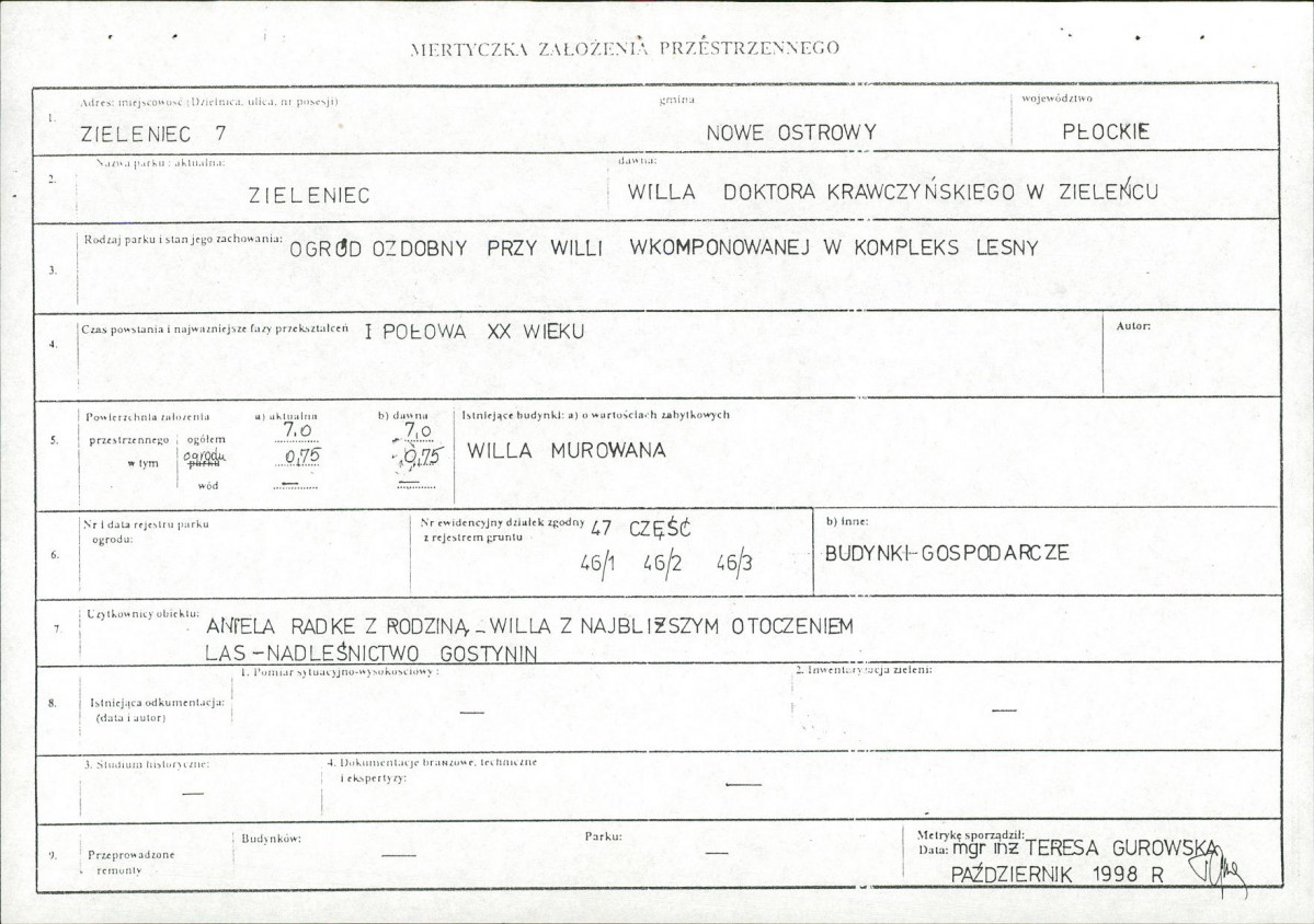 EP - Ewidencja parkowa, skan nr 6