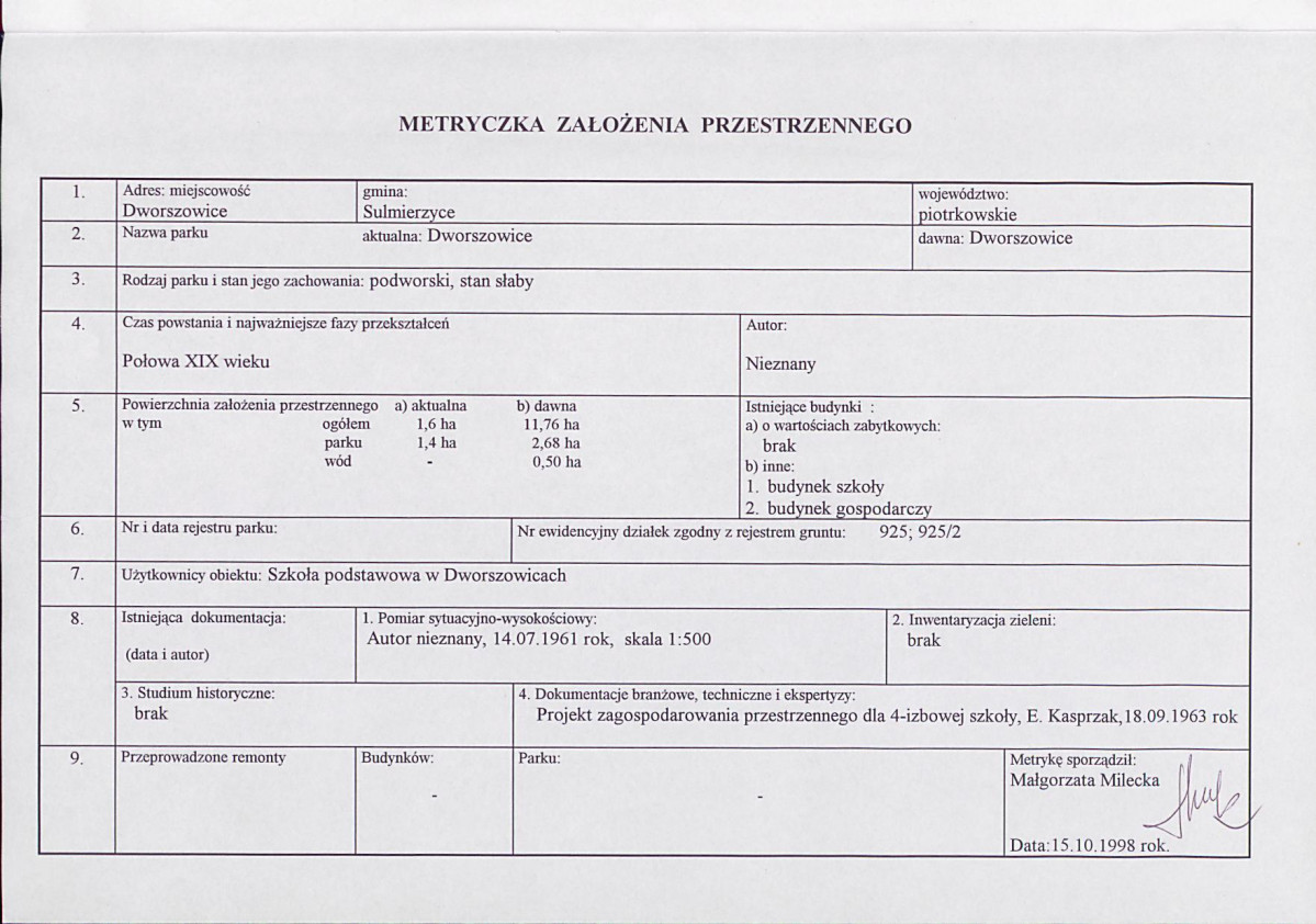 EP - Ewidencja parkowa, skan nr 5
