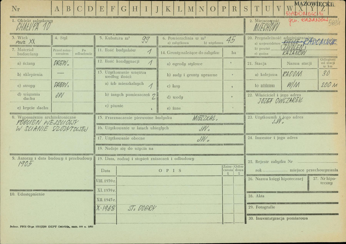 KZ - Karta zielona, skan nr 1
