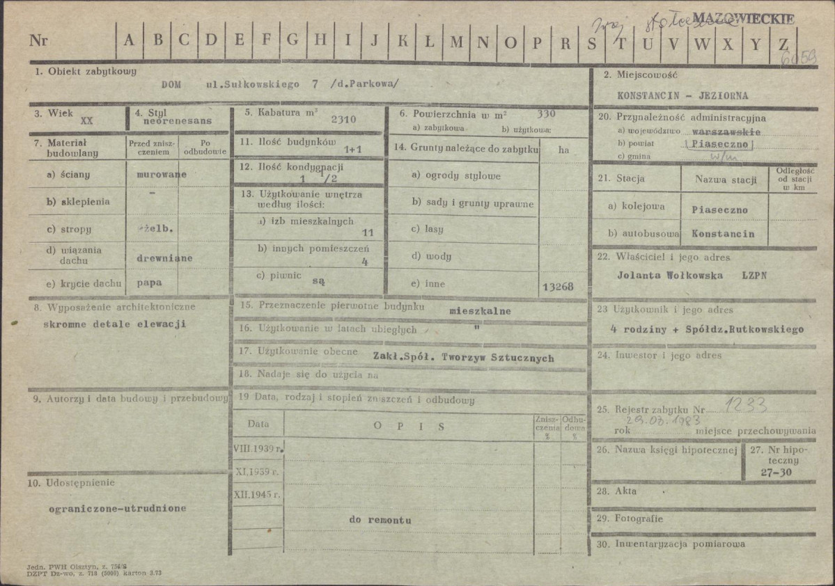 Karta zielona, skan nr 1