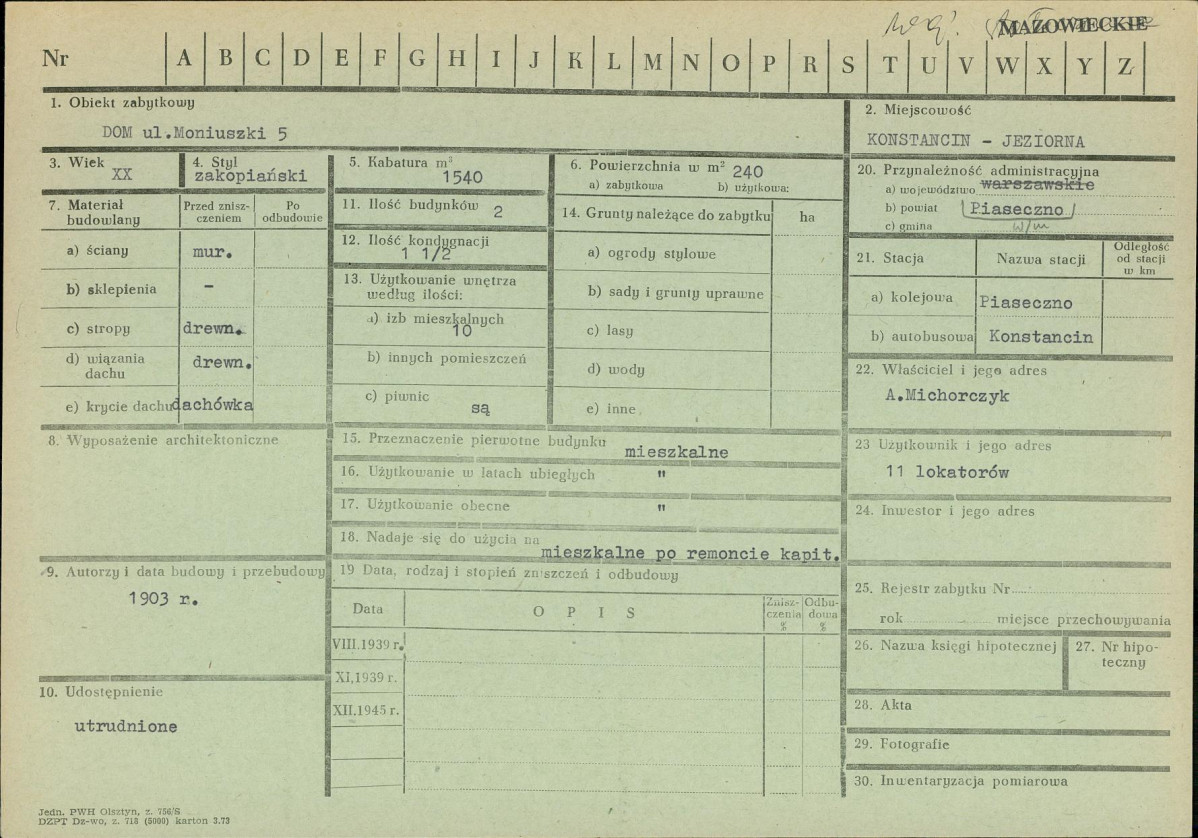 Karta zielona, skan nr 1