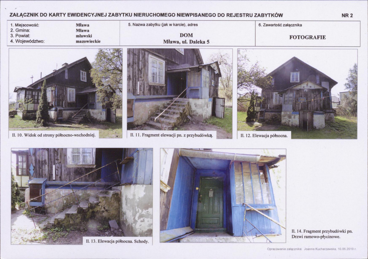 Karta obiektu niewpisanego do rejestru, skan nr 5
