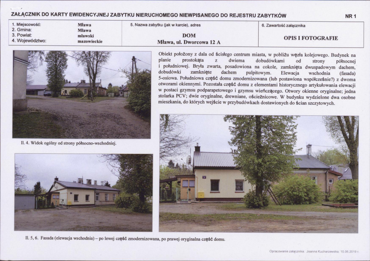 Karta obiektu niewpisanego do rejestru, skan nr 3
