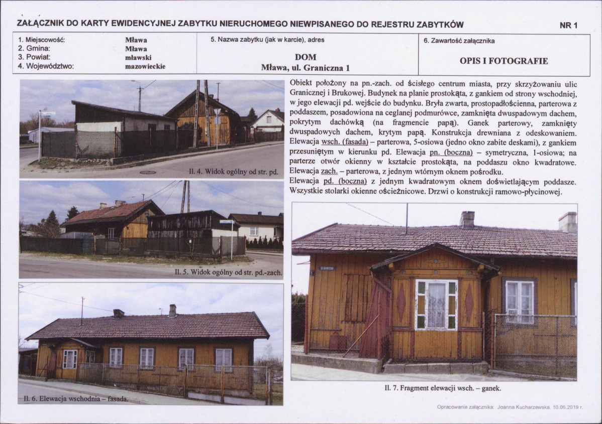 Karta obiektu niewpisanego do rejestru, skan nr 3