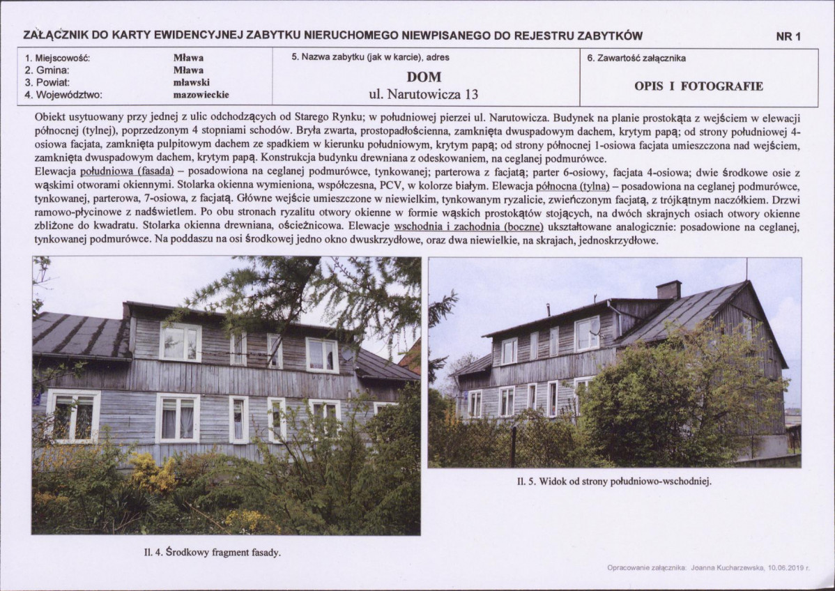 KEZN - Karta obiektu niewpisanego do rejestru, skan nr 3