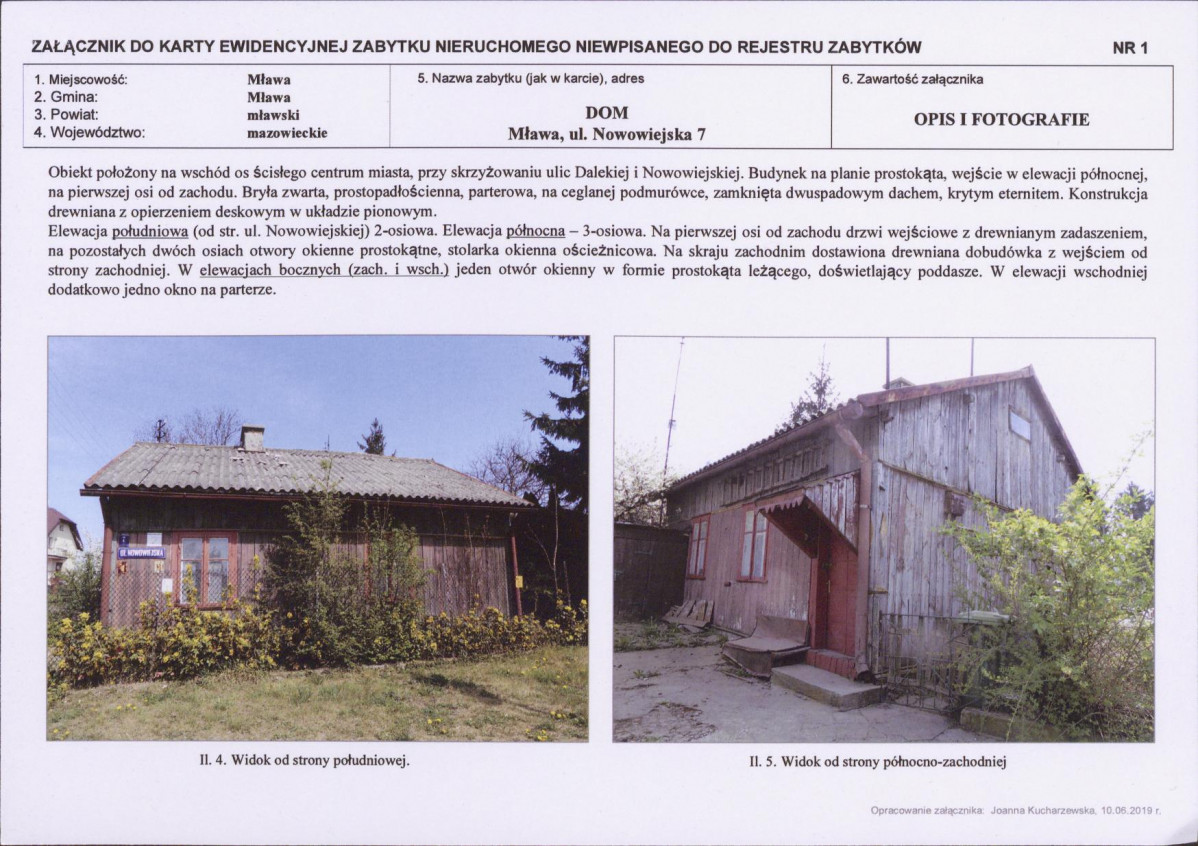 Karta obiektu niewpisanego do rejestru, skan nr 3