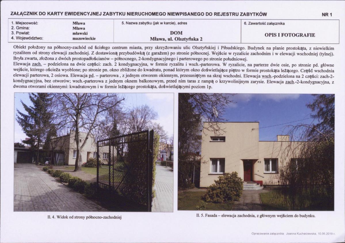 KEZN - Karta obiektu niewpisanego do rejestru, skan nr 3