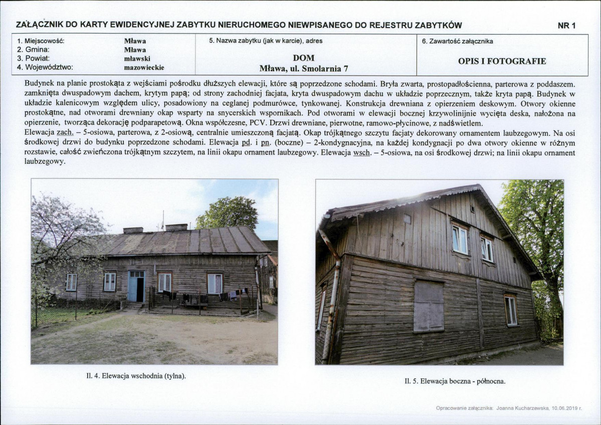 Karta obiektu niewpisanego do rejestru, skan nr 3