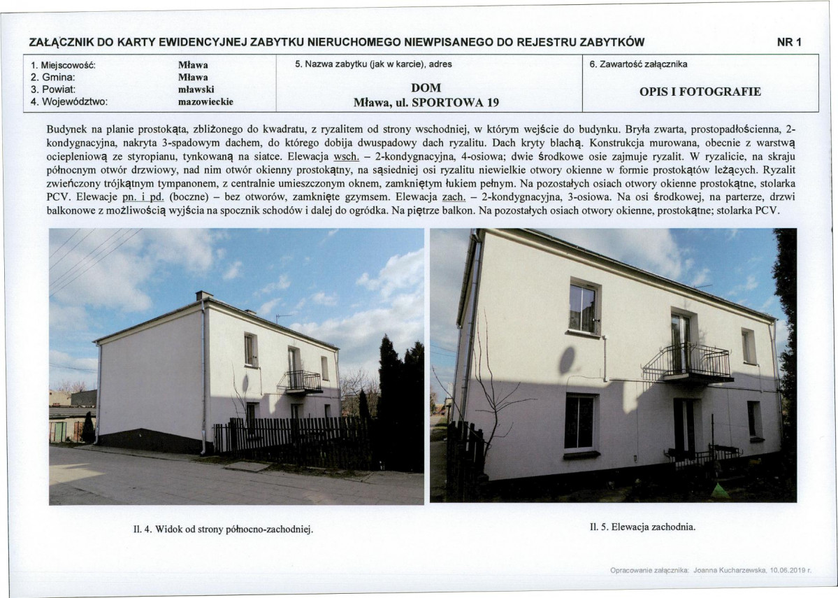 Karta obiektu niewpisanego do rejestru, skan nr 3
