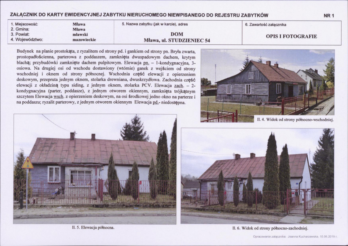 Karta obiektu niewpisanego do rejestru, skan nr 3