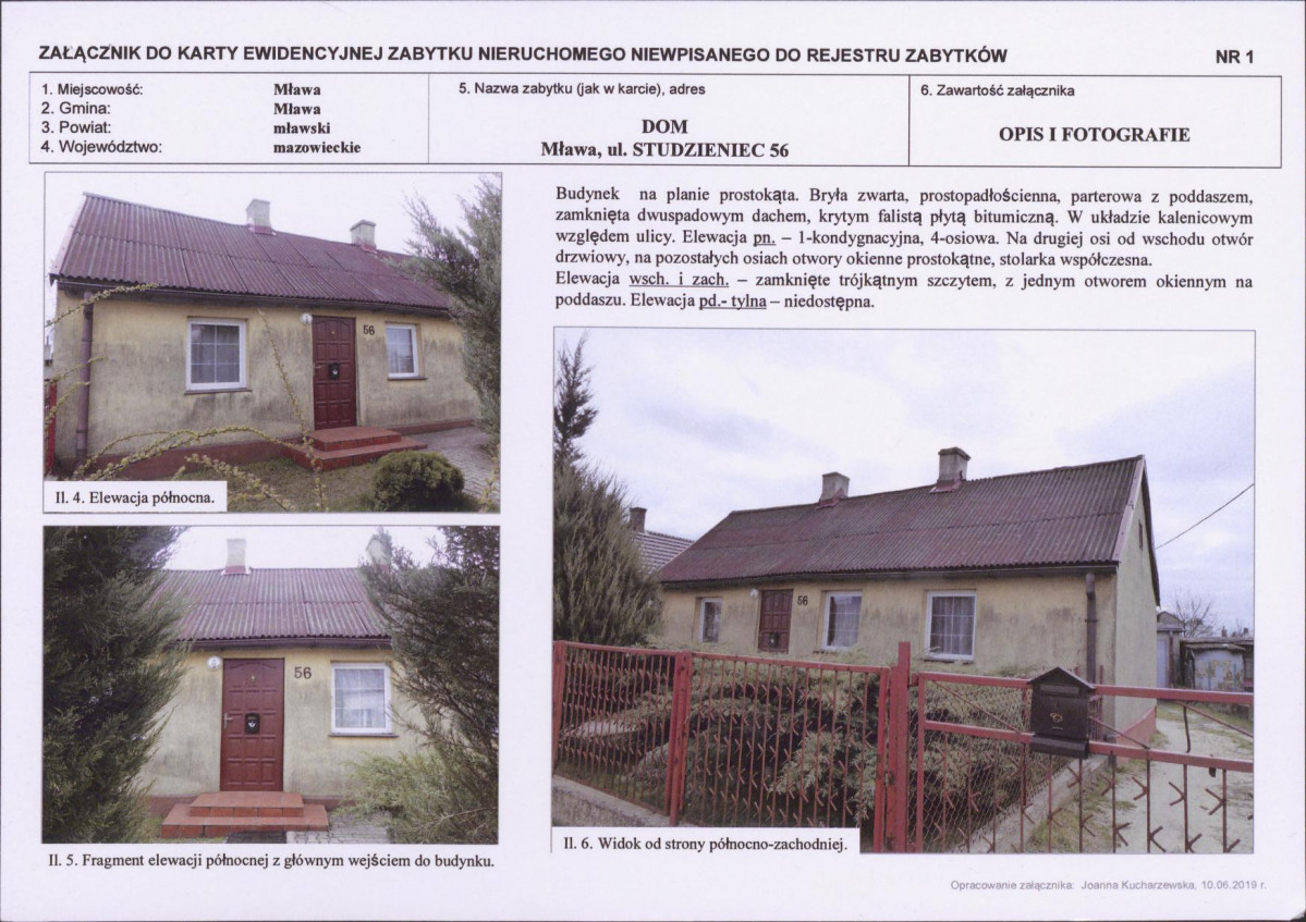 KEZN - Karta obiektu niewpisanego do rejestru, skan nr 3