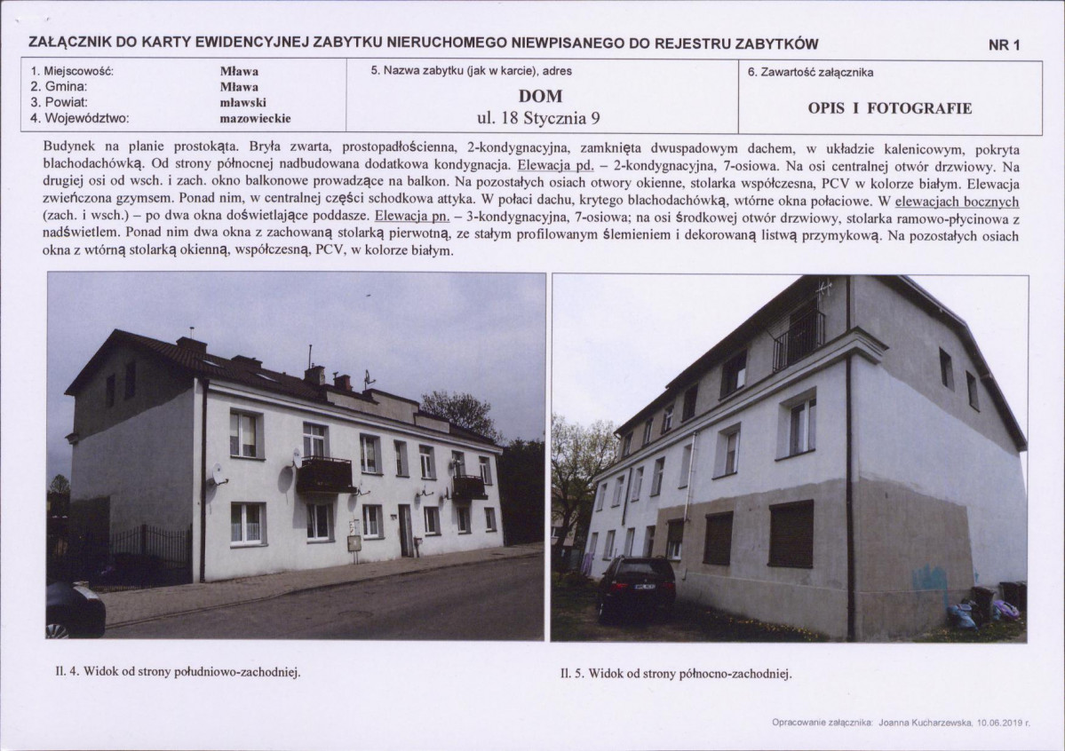 Karta obiektu niewpisanego do rejestru, skan nr 3